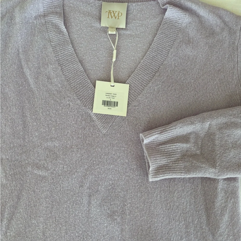 TWP Deep V Cashmere Sweater NWT - Picture 8 of 9
